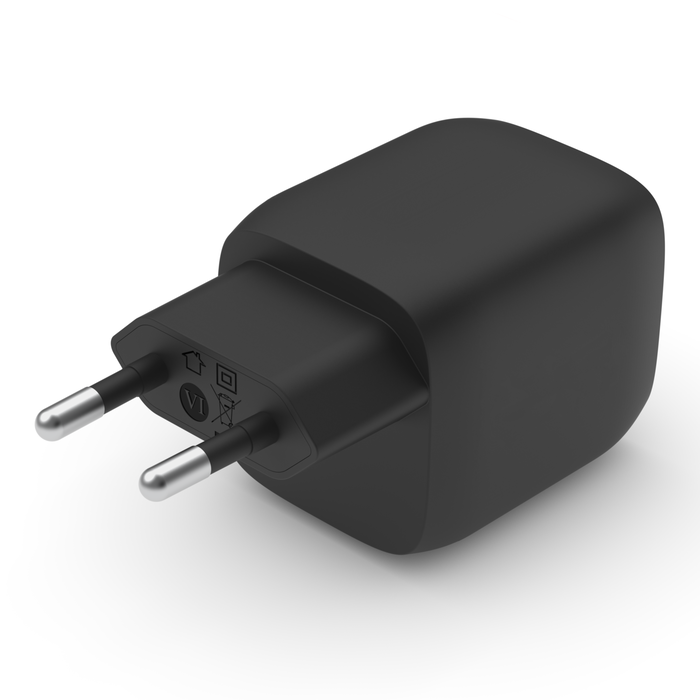 Chargeur secteur double port USB-C® GaN avec technologie PPS 45 W, Noir, hi-res